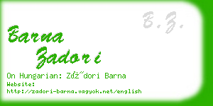 barna zadori business card